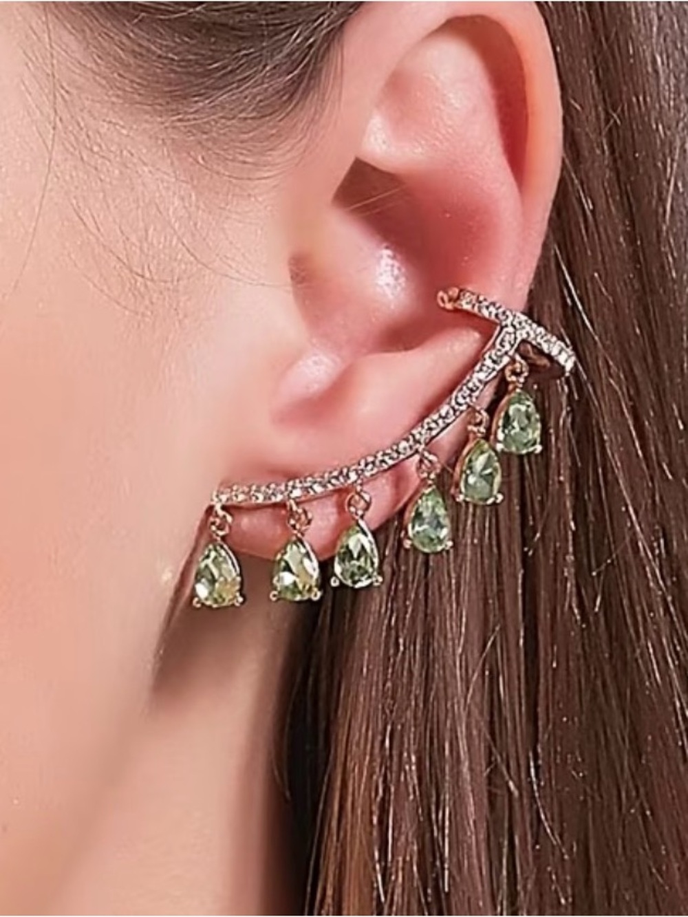 Elegant Teardrop Ear Cuff - Designer Style